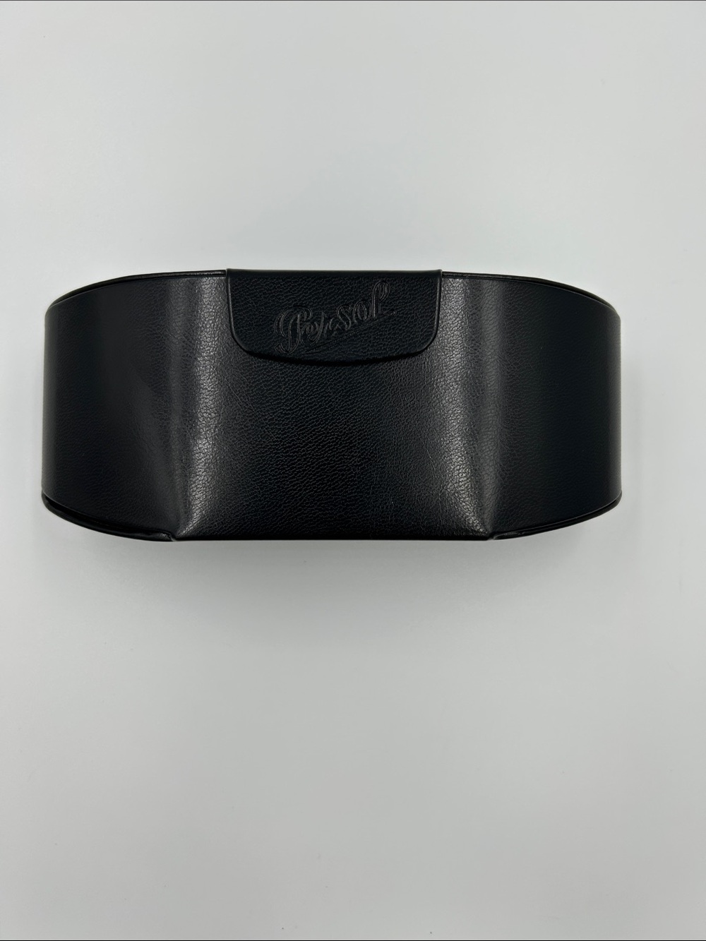 Persol Black Leather Magnetic Clamshell Sunglasses Eyeglasses Case Only